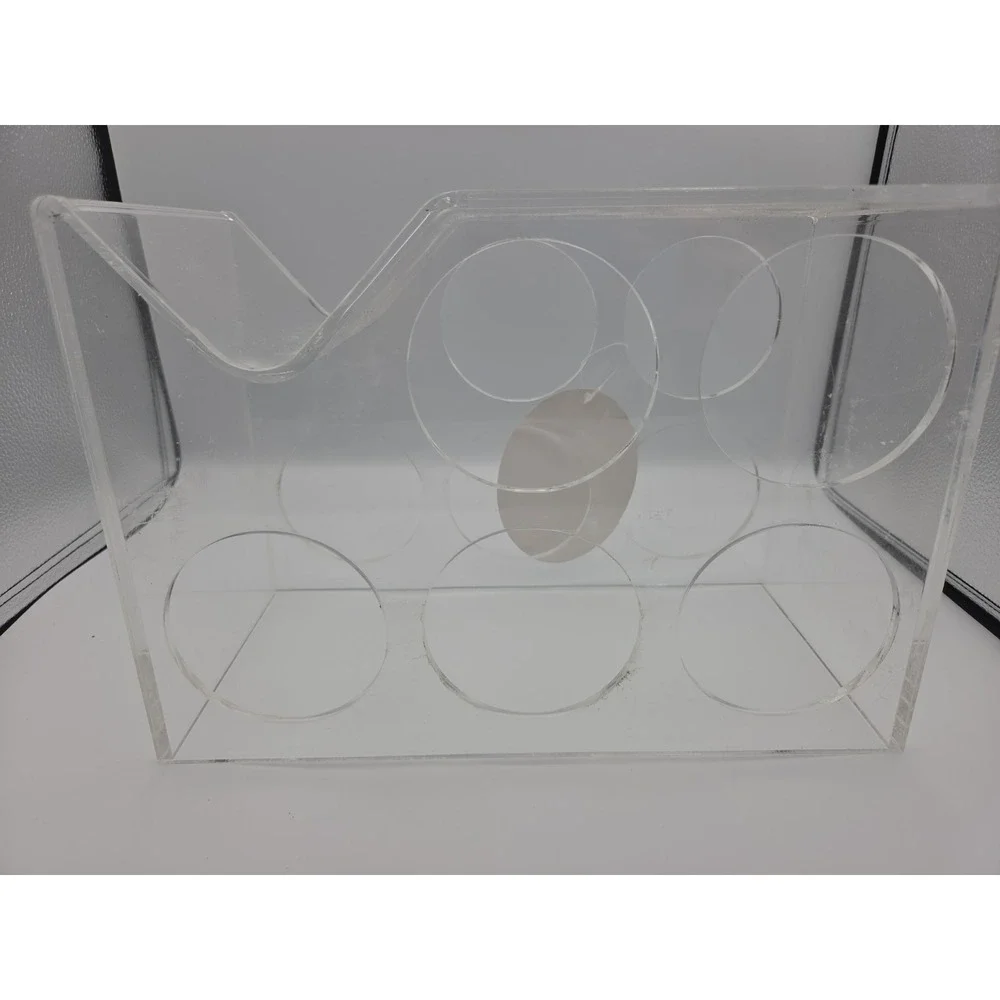 Clear Acrylic Lightweight Countertop Wine Rack Holder for 6 Bottles